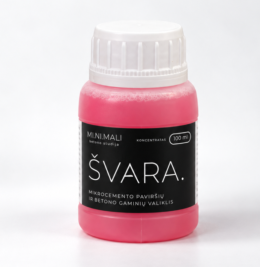 švara. mikrocemento ir betono valiklis, 100 ml buteliukas