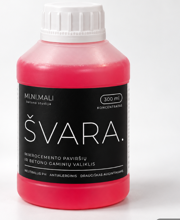 švara. mikrocemento ir betono valiklis, 300 ml buteliukas