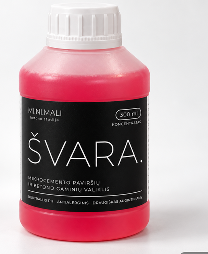 švara. mikrocemento ir betono valiklis, 300 ml buteliukas