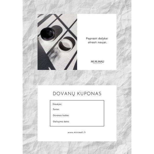 spausdintas dovanų kuponas // 20, 30, 50